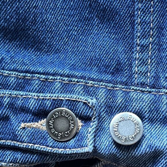 Vtg Wrangler Hero Blue Small Denim Button Up Trucker Jean Jacket Mens 624814-WA - Picture 5 of 5